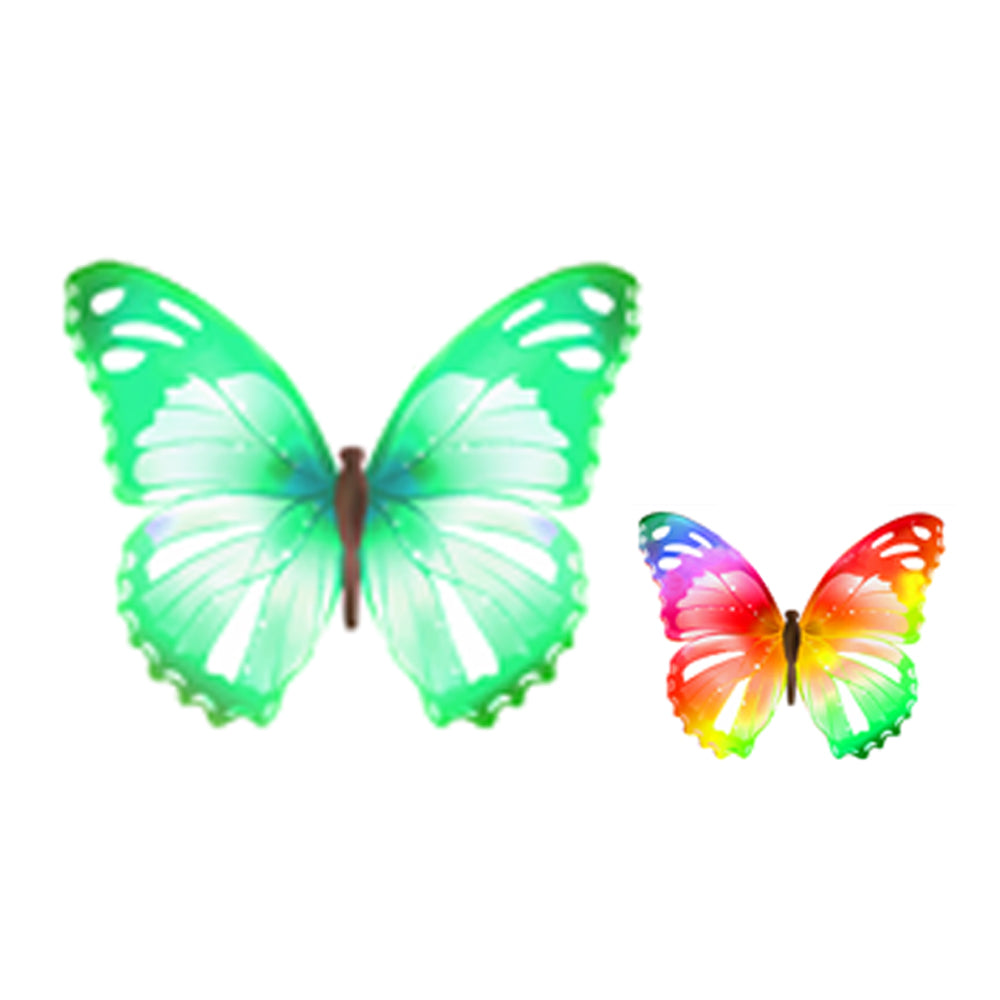 Crystal Candy Color Splash Edible Butterflies - Pack of 22