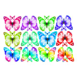 Crystal Candy Color Splash Edible Butterflies - Pack of 22