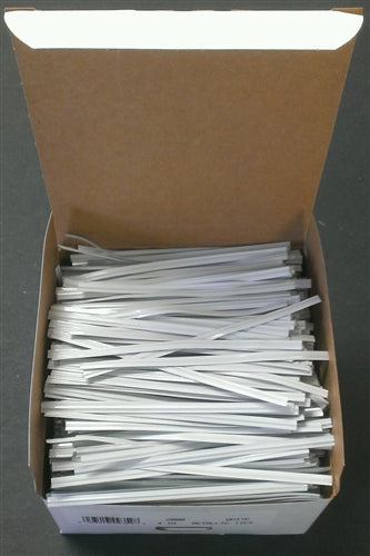 White Metallic Twist Ties - 2,000 Pack