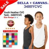 BELLA + CANVAS® Youth Heather CVC Tank Top - 3480YCVC