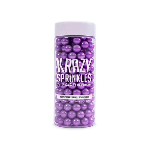 Krazy Sprinkles Purple Pearl 8mm Sprinkle Beads by Bakell