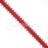 3/16" Double Face Picot Ribbon - 50 Yards (Red)