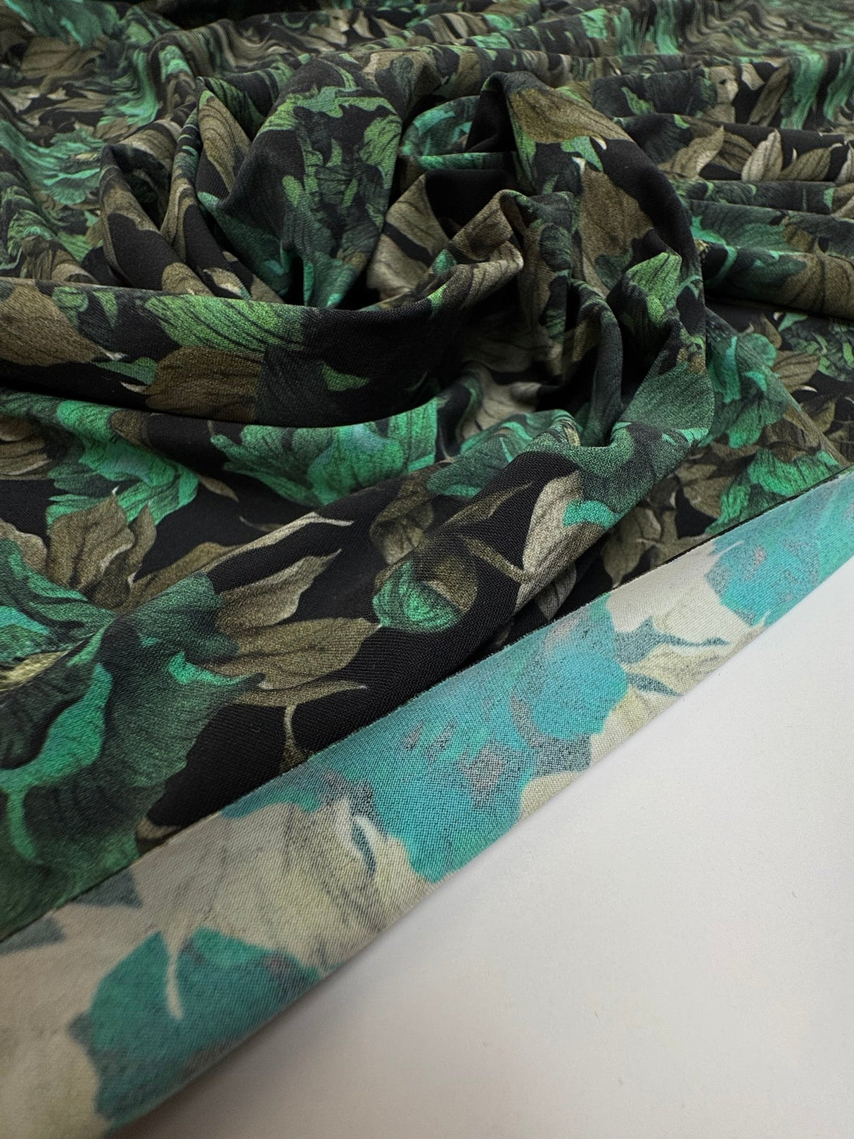 Polyamide Elastane Knitted Floral Fabric