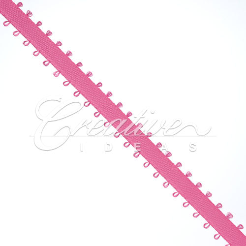 3/16" Double Face Picot Ribbon - 50 Yards (Hot Pink)