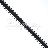 3/16" Double Face Picot Ribbon - 50 Yards (Black)