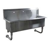 Custom Made Commercial Wall Hung Hand Sink Stainless Steel 4 Feet Wide