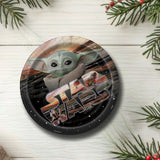 8 Count Star Wars The Mandalorian Grogu Paper Dinner Plates 9" The Child Party Supplies