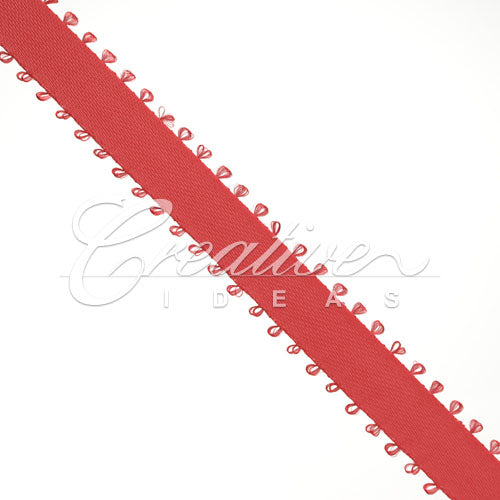 3/8" Double Face Picot Ribbon - 50 Yards (Coral)
