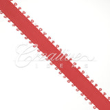 3/8" Double Face Picot Ribbon - 50 Yards (Coral)