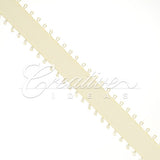 3/8" Double Face Picot Ribbon - 50 Yards (Ivory)