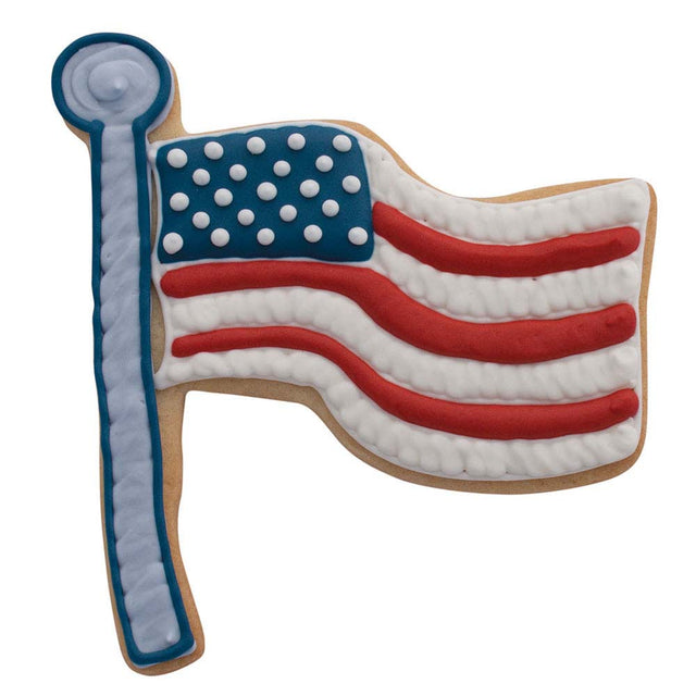 Ann Clark American Flag Cookie Cutter, 4-3/8"