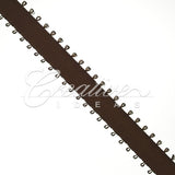 3/8" Double Face Picot Ribbon - 50 Yards (Brown)