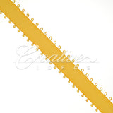 3/8" Double Face Picot Ribbon - 50 Yards (Light Gold)