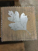 5.5" x 5.5" Tin Galvanized Leaf Wall Decor