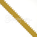 3/8" Double Face Picot Ribbon - 50 Yards (Antique Gold)