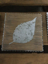 5.5" x 5.5" Tin Galvanized Leaf Wall Decor
