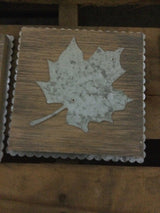 5.5" x 5.5" Tin Galvanized Leaf Wall Decor