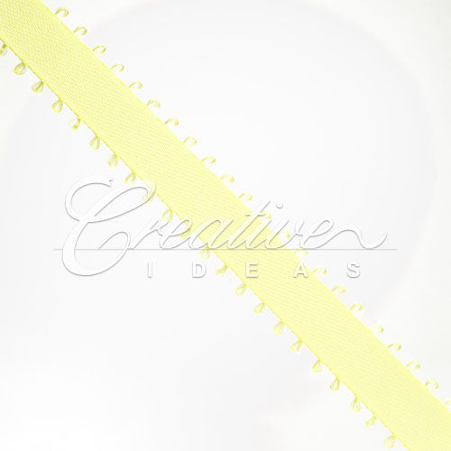 3/8" Double Face Picot Ribbon - 50 Yards (Baby Maize)
