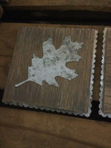 5.5" x 5.5" Tin Galvanized Leaf Wall Decor