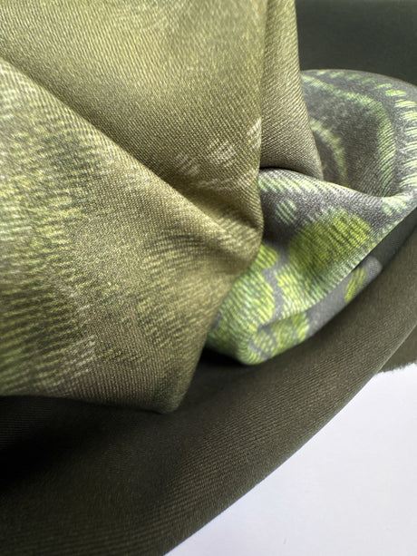 Printed Green Knitted Fabric