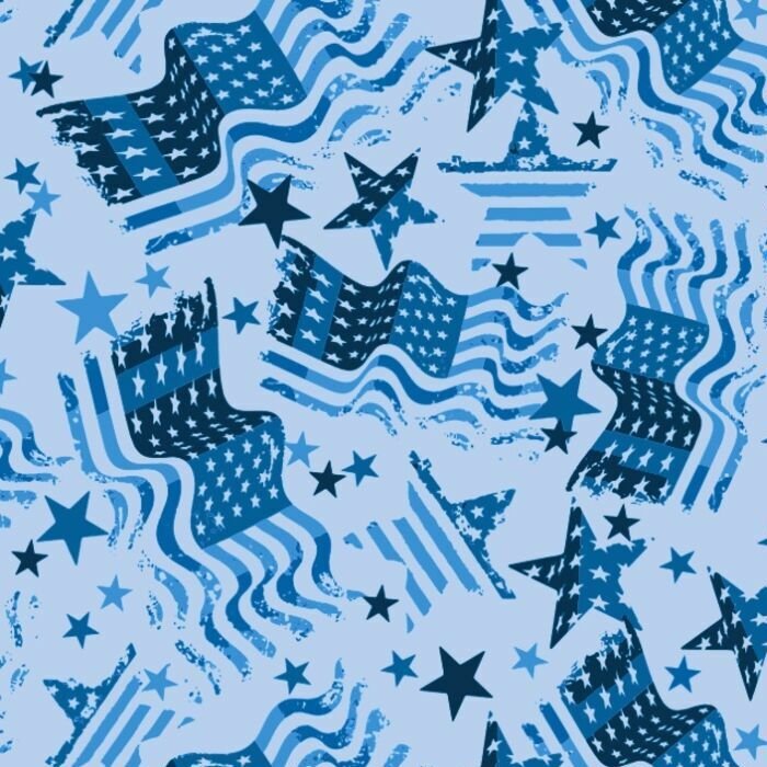 Printed Spandex USA Flag Activewear Fabric