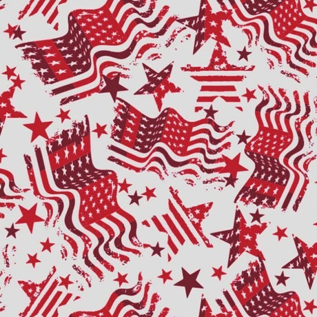 Printed Spandex USA Flag Activewear Fabric
