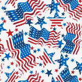 Printed Spandex USA Flag Activewear Fabric