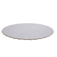 Round Silver Scalloped Cake Board, 12" x 3/32" - Pack of 5