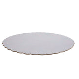 Round Silver Scalloped Cake Board, 12" x 3/32" - Case of 50