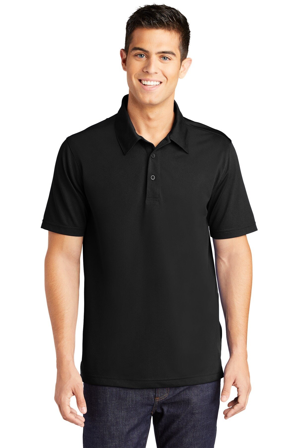 Sport-Tek® PosiCharge Active Textured Collared Short Sleeve Polo