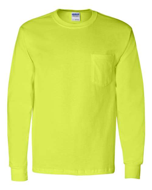Gildan® Ultra Cotton Long Sleeve Crewneck Pocket T-Shirt - 2410