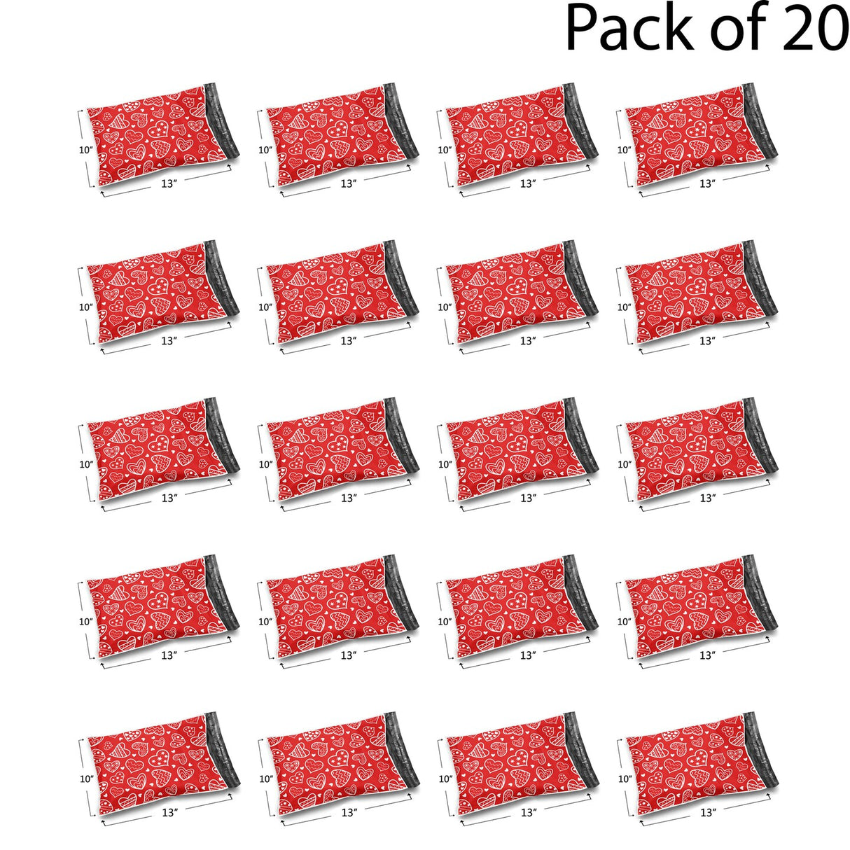 Design Poly Mailer Envelopes 10" x 13" Glossy Multi Pack & Design