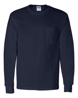 Gildan® Ultra Cotton Long Sleeve Crewneck Pocket T-Shirt - 2410