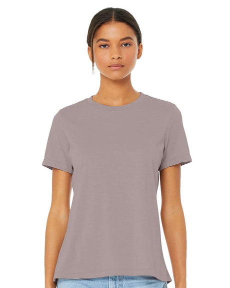 BELLA + CANVAS® Women's Relaxed Fit Heather CVC Crewneck Tee