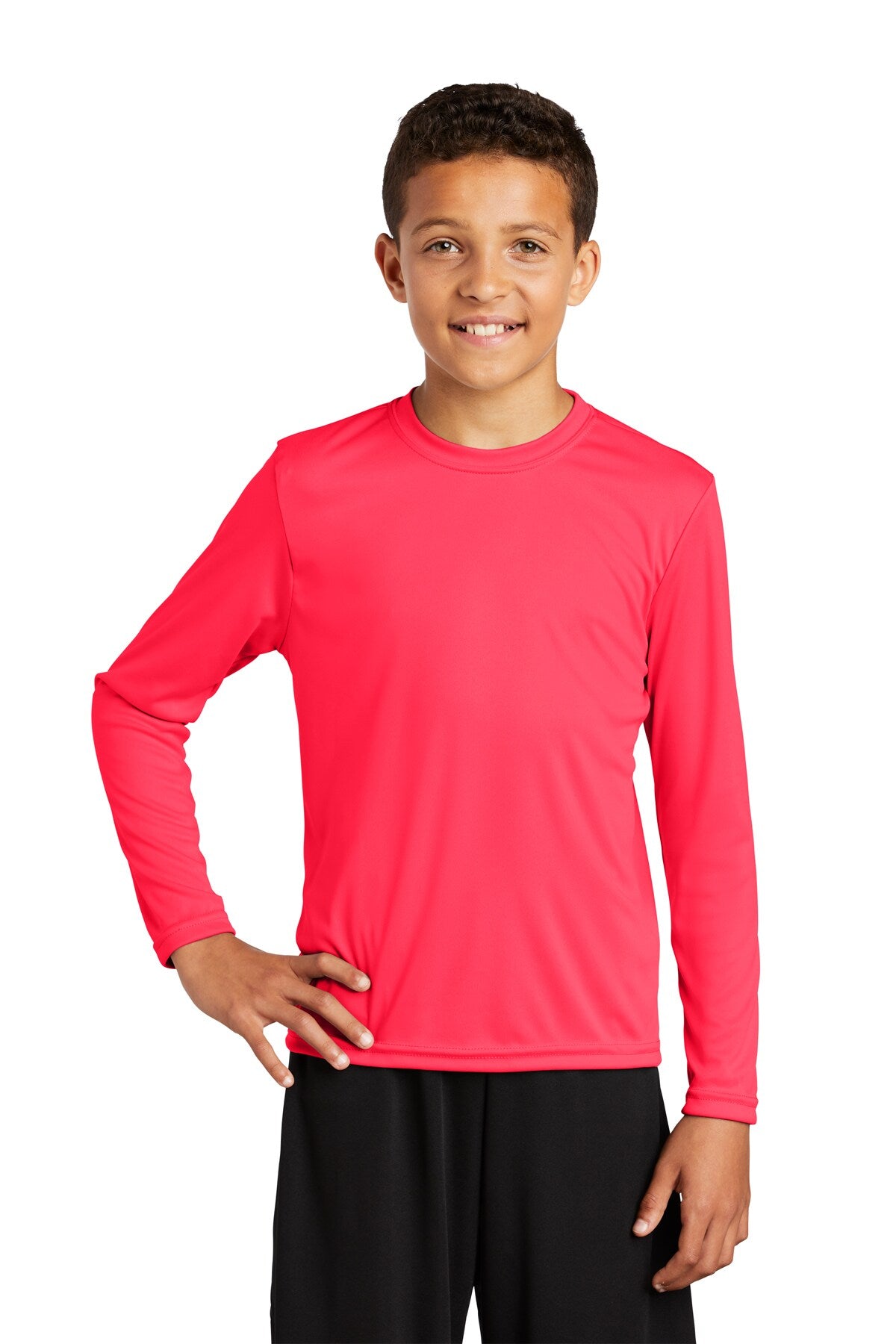 Sport-Tek® Crewneck Long Sleeve T-Shirt for Youth
