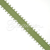 3/8" Double Face Picot Ribbon - 50 Yards (Moss Green)