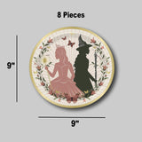 8 Count Wicked Party Disposable Paper Dinner Plates for Birthday Themed Celebration 7"