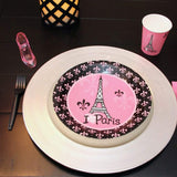 8 Count Paris Eiffel Tower Paper Plates 9 Inch Perfectly Paris Party Supplies