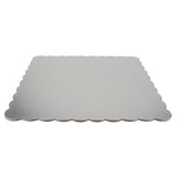 Square Silver Scalloped Cake Board, 12" - Case of 50