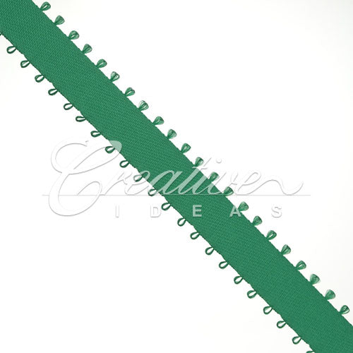3/8" Double Face Picot Ribbon - 50 Yards (Emerald Green)
