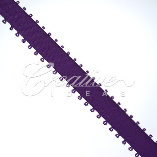 3/8" Double Face Picot Ribbon - 50 Yards (Purple)