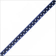 3/8" Navy Polka Dot Grosgrain Ribbon