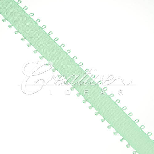 3/8" Double Face Picot Ribbon - 50 Yards (Mint Green)