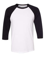 Bella + Canvas Unisex Three-Quarter Sleeve Baseball Tee