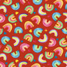 Printed Spandex Rainbow Heart Activewear Fabric