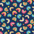 Printed Spandex Rainbow Heart Activewear Fabric