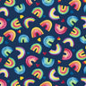Printed Spandex Rainbow Heart Activewear Fabric