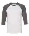 Bella + Canvas Unisex Three-Quarter Sleeve Baseball Tee