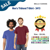 BELLA + CANVAS® Men's Triblend Crewneck Short Sleeve T-Shirt