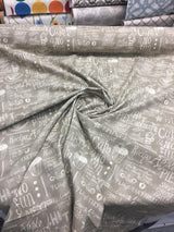 Easy As Pie Almond Waverly Cotton Fabric - Script Print, Almond, 54" Width (1 Yard)